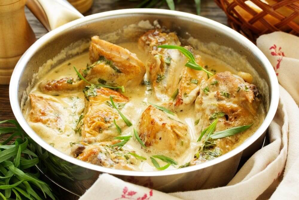 Quick One Pot Chicken Fricassee Recipe | Recipe This