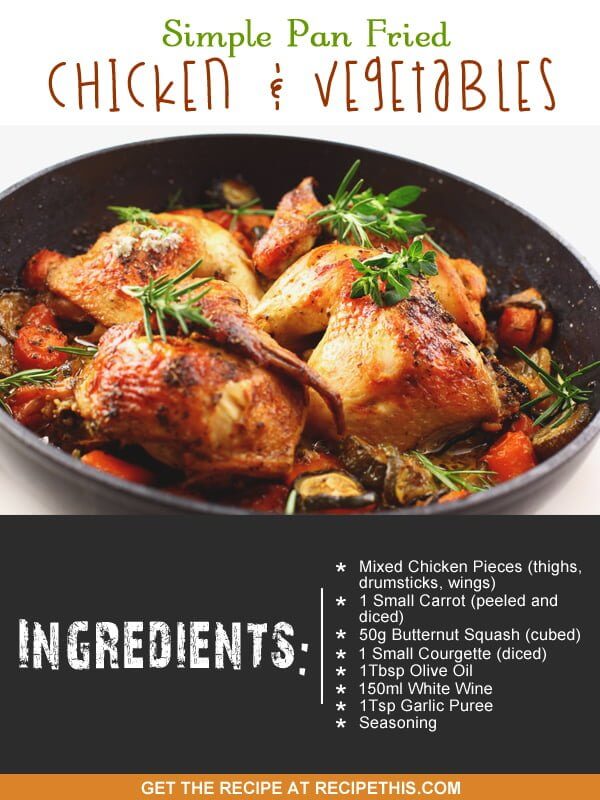 Simple Pan Fried Chicken & Vegetables • Recipe This